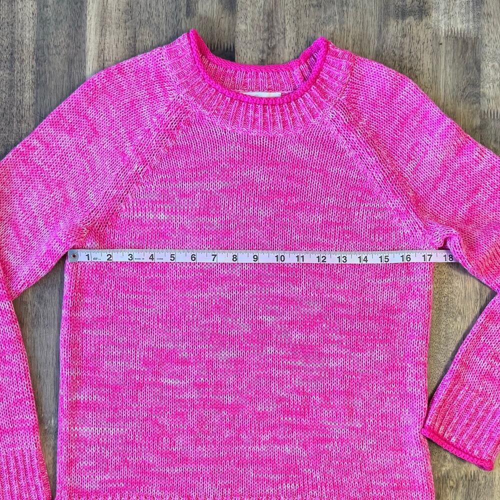 Lilly Pulitzer Deba Sweater Knit Crewneck Passion Fruit Pink Marl Women’s Small - Picture 4 of 10